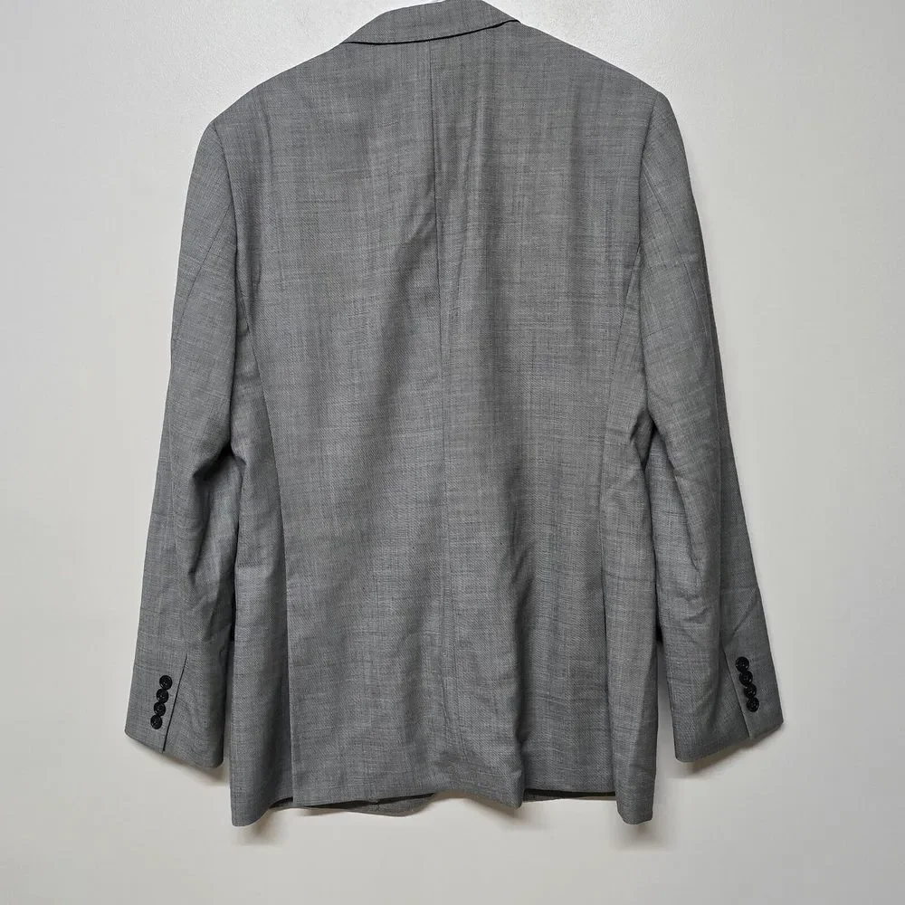 J Crew Ludlow Tollegno 1900‎ Wool Gray Two Button Blazer Mens 42L Career Preppy